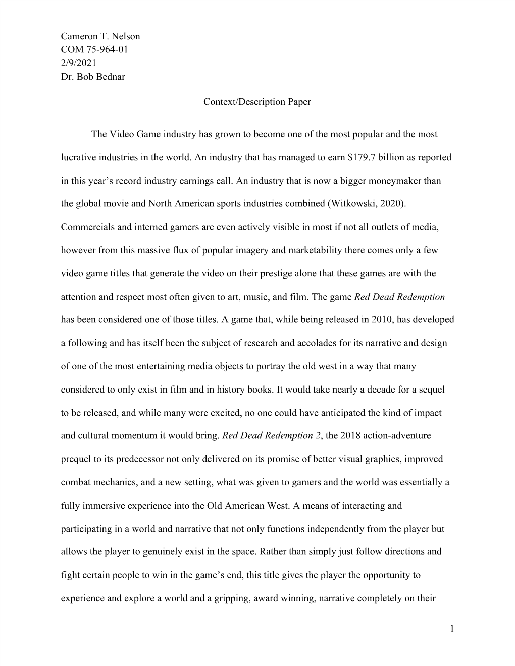 Context/Description Paper