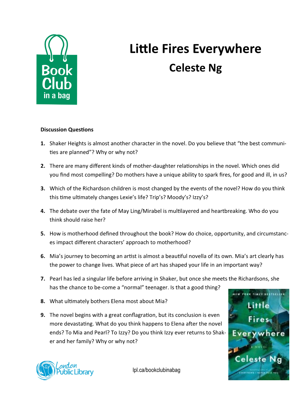 Little Fires Everywhere Celeste Ng