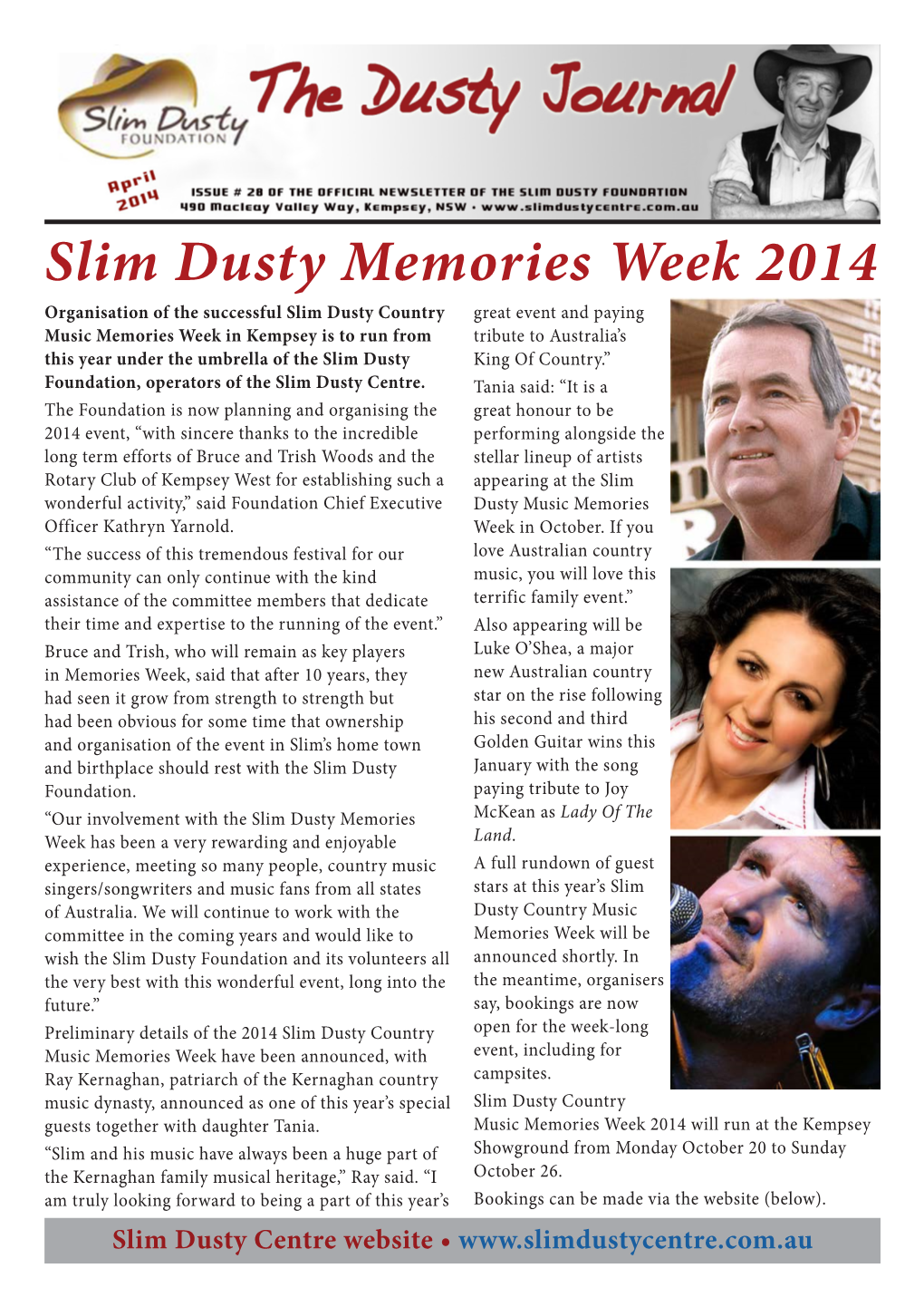 Slim Dusty Memories Week 2014