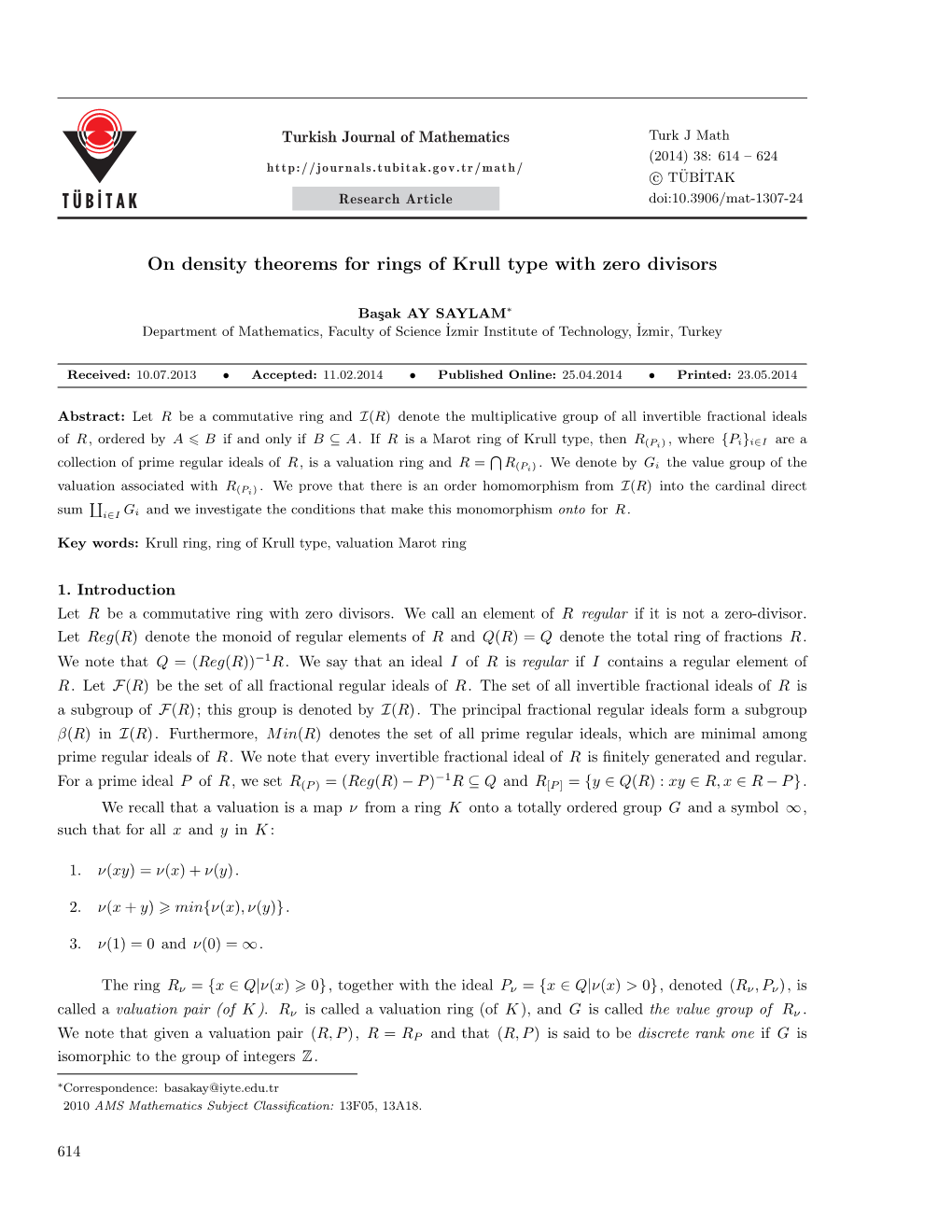 On Density Theorems for Rings of Krull Type with Zero Divisors