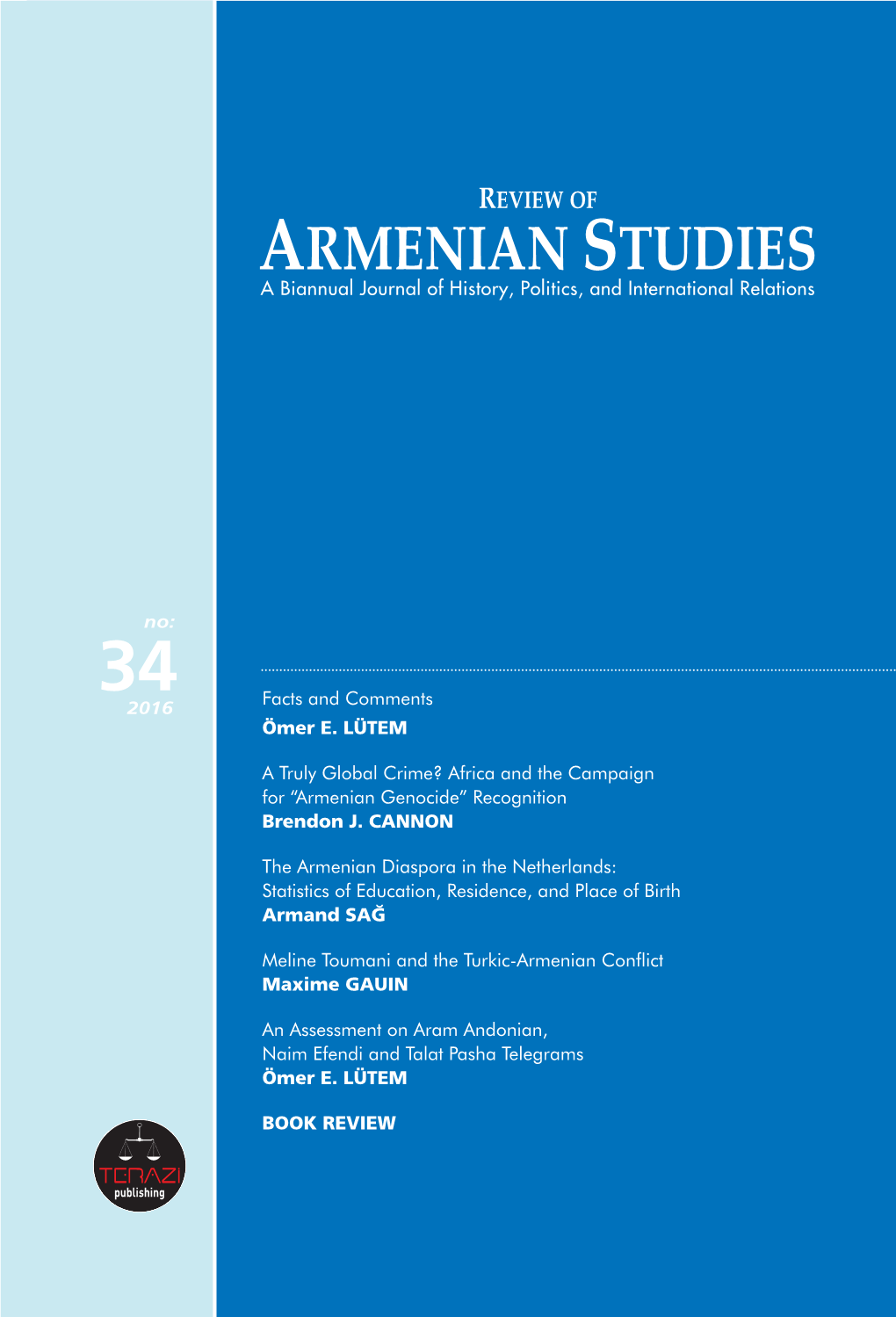 Review of Armenian Studies 34