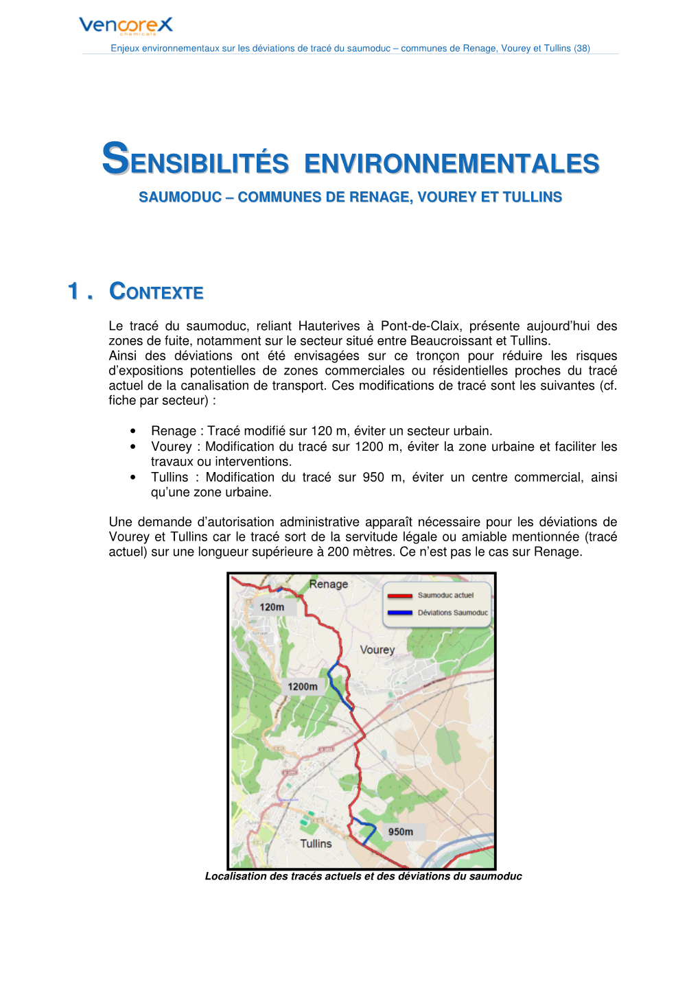 Sensibilités Environnementales Saumoduc – Communes De Renage, Vourey Et Tullins