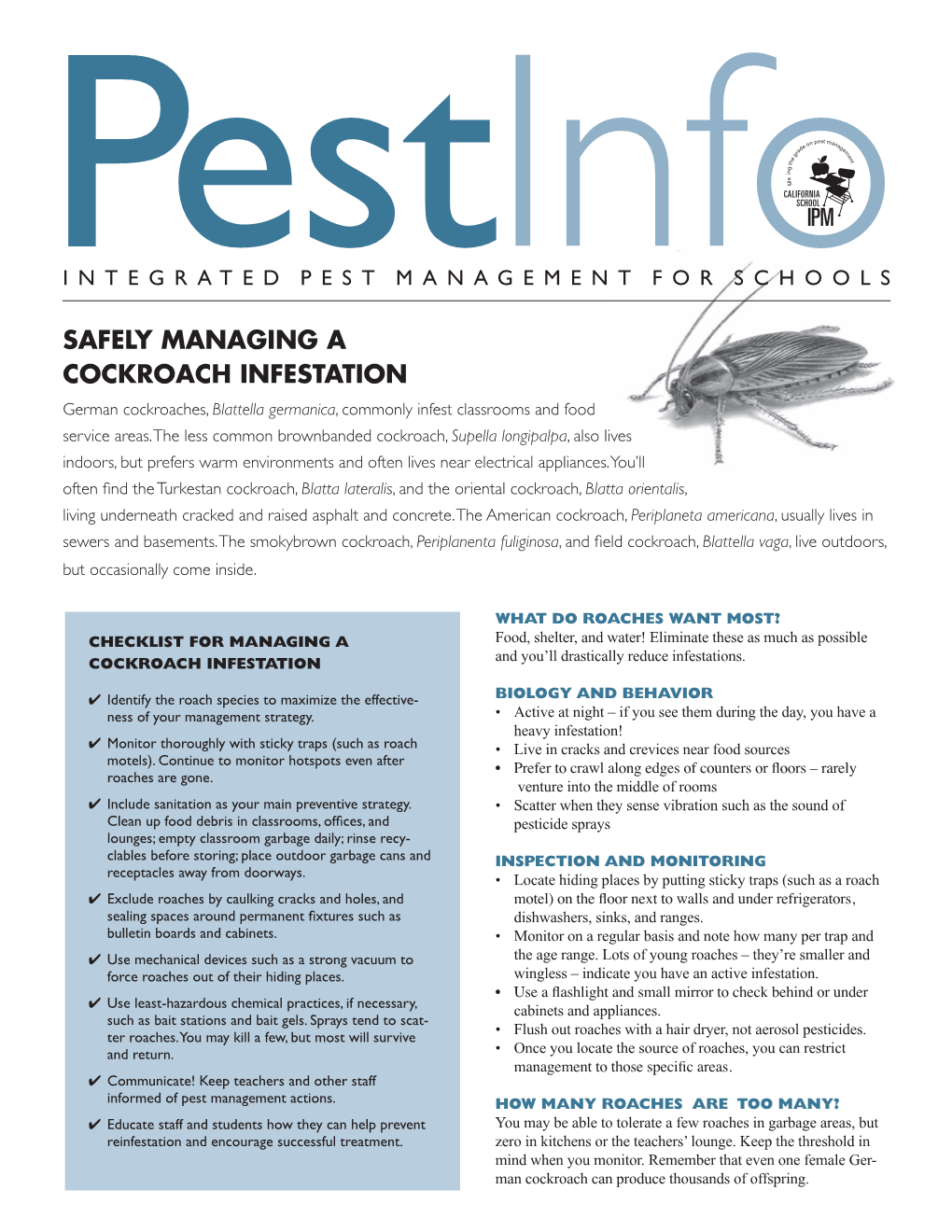 Pest Management for Cockroach.Pdf