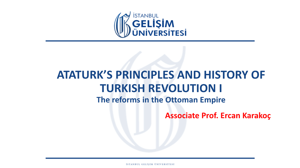 Ataturk's Principles and History of Turkish
