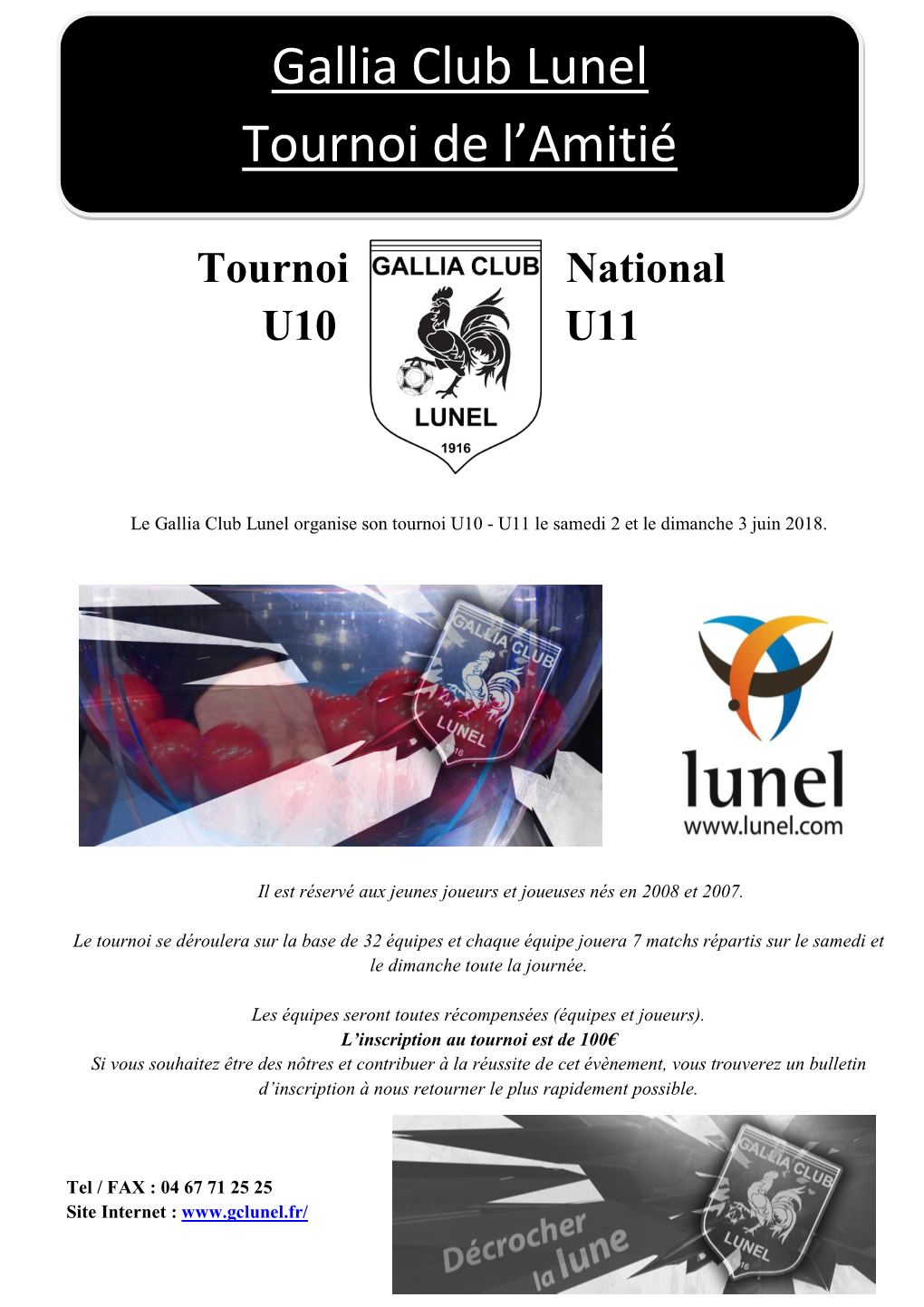Gallia Club Lunel Tournoi De L'amitié