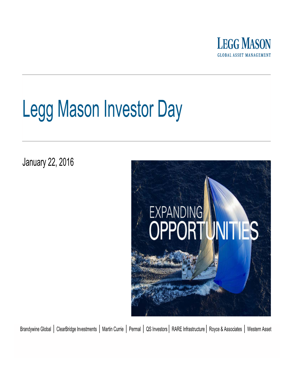 Legg Mason Investor Day