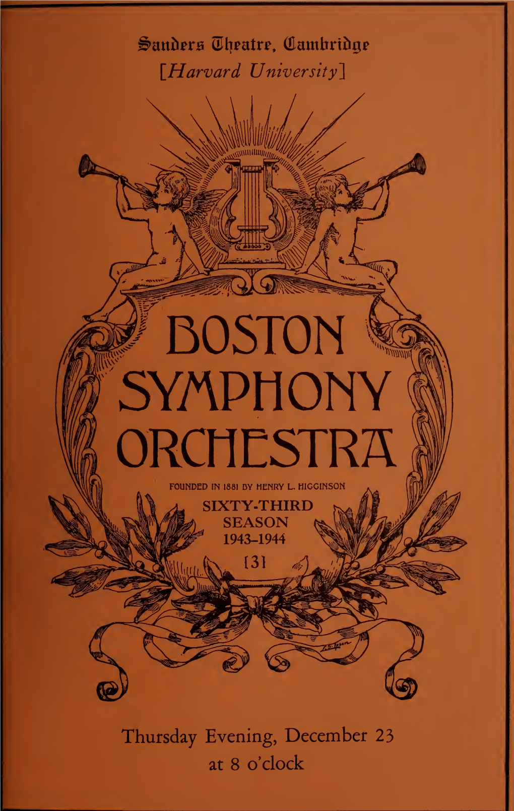 Boston Symphony Orchestra Concert Programs, Season 63,1943