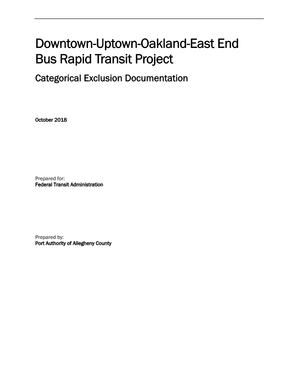 Downtown-Uptown-Oakland-East End Bus Rapid Transit Project