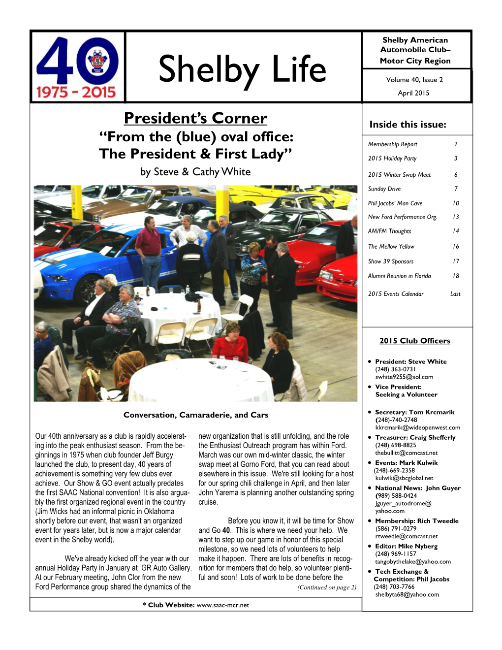 Shelby Life Volume 40, Issue 2 April 2015