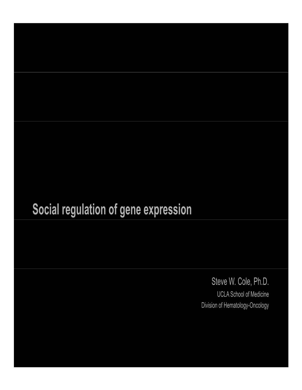 Social Signal Transduction