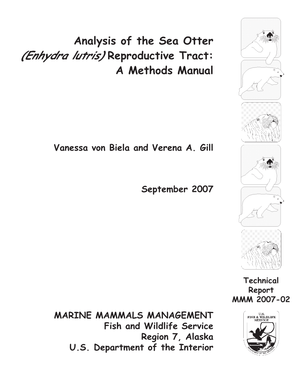 Analysis of the Sea Otter (Enhydra Lutris) Reproductive Tract: a Methods Manual