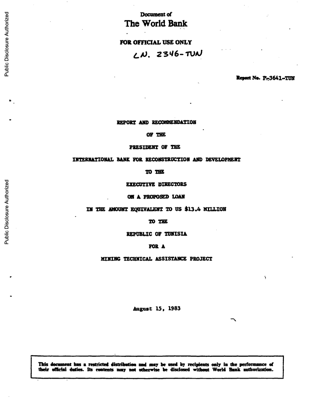 World Bank Document