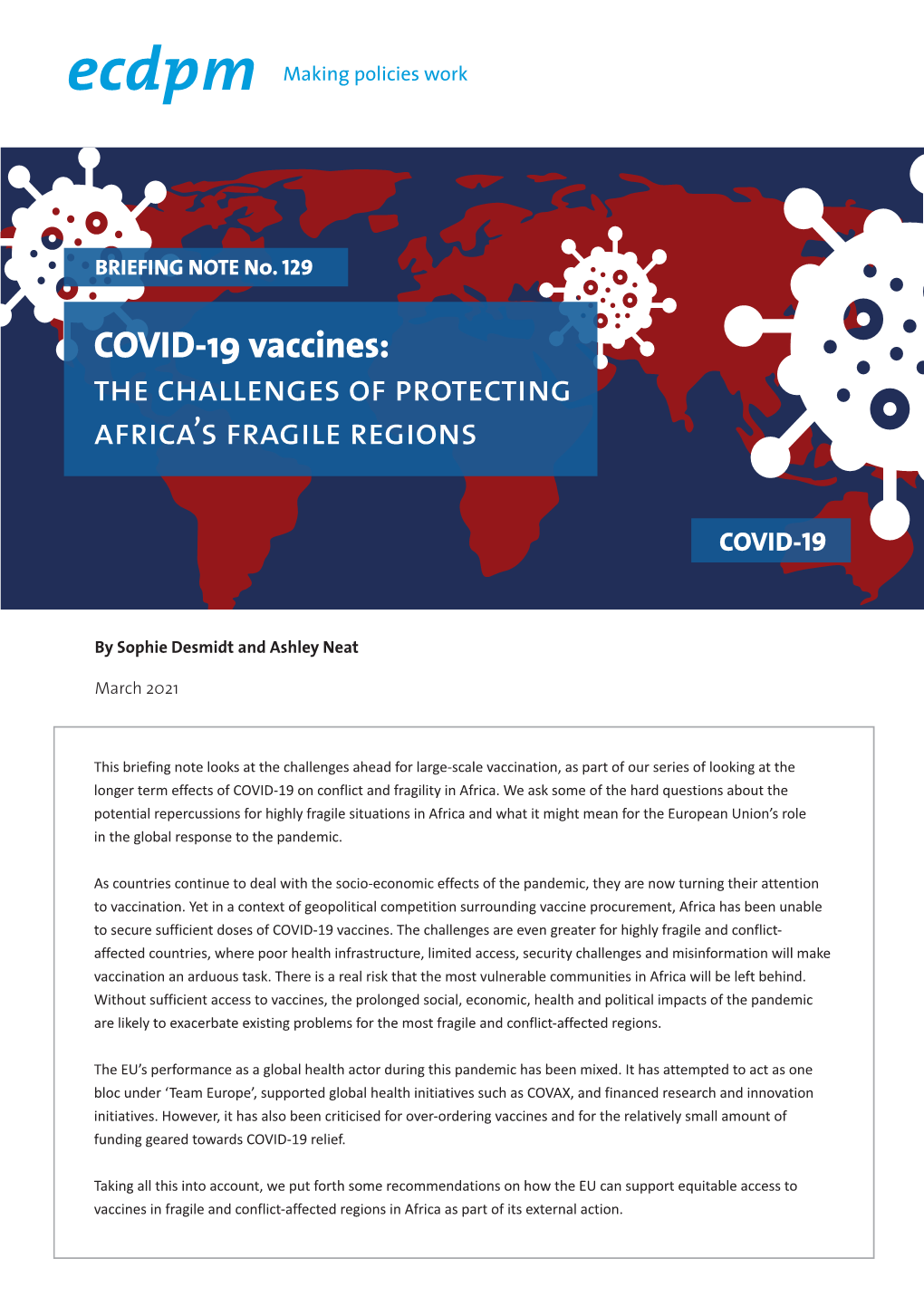 COVID-19 Vaccines: the Challenges of Protecting Africa’S Fragile Regions
