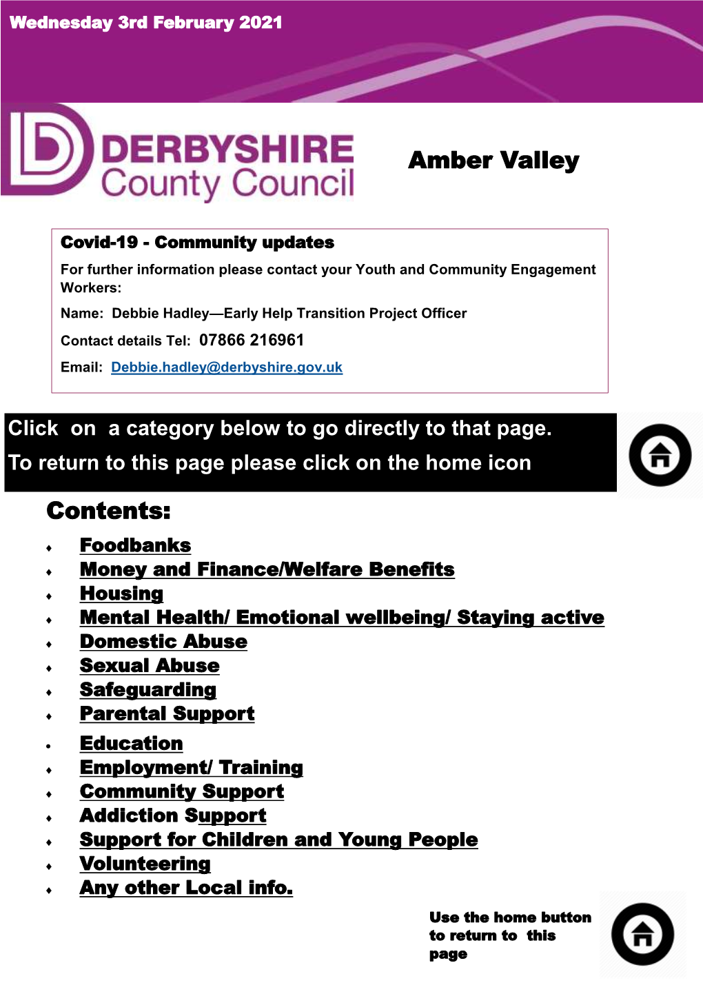 Amber Valley Updates February 2021