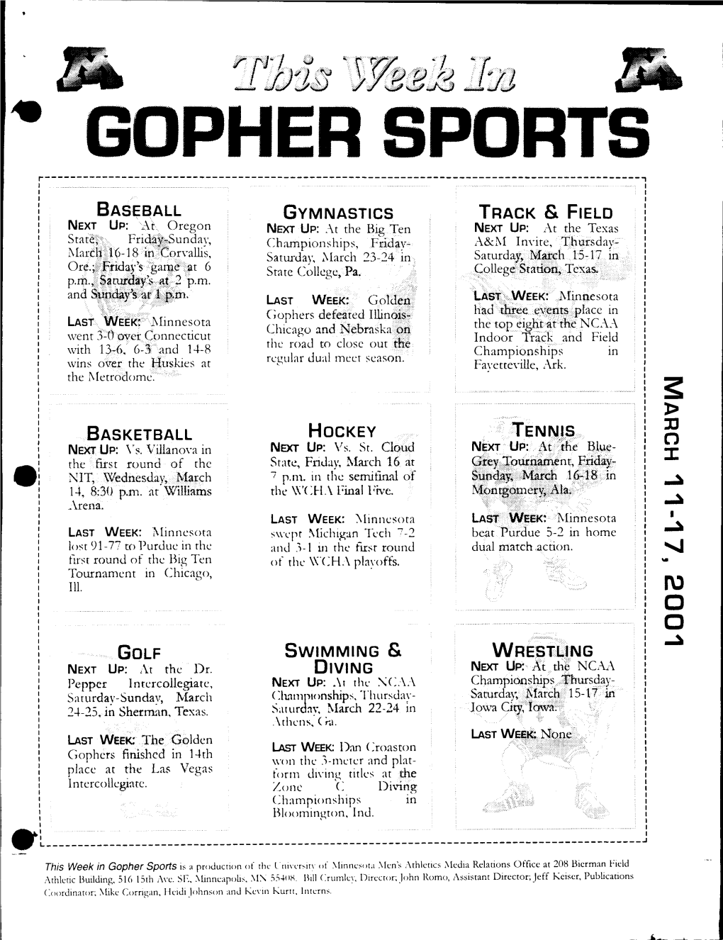 • GOPHER SPORTS R