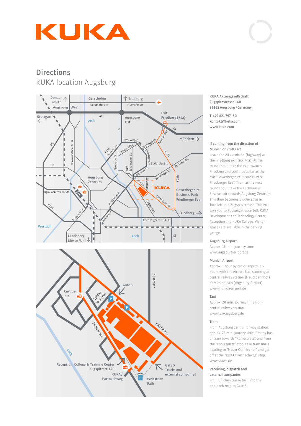 Directions KUKA Location Augsburg