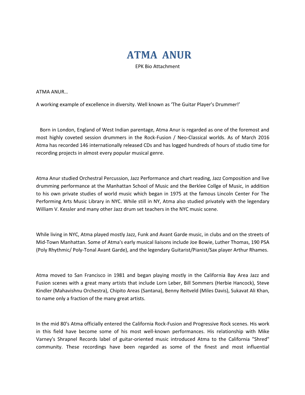 ATMA ANUR EPK Bio Attachment