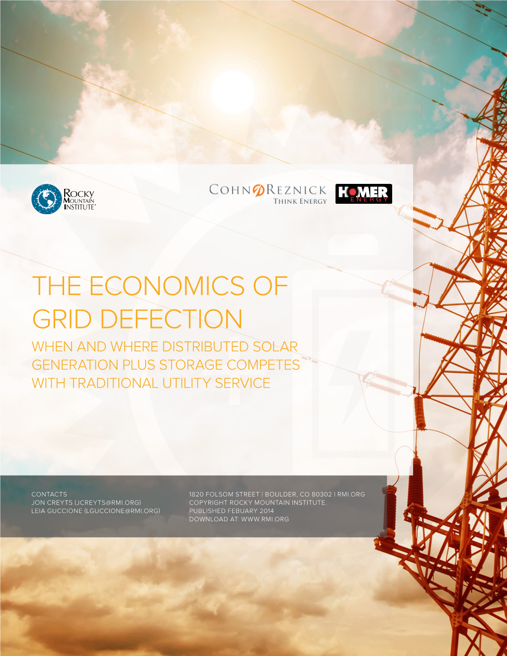 The Economics of Grid Defection When and Where Distributed Solar Generation Plus Storage Competes with Traditional Utility Service