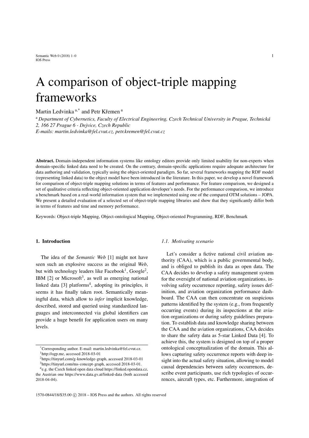 A Comparison of Object-Triple Mapping Frameworks