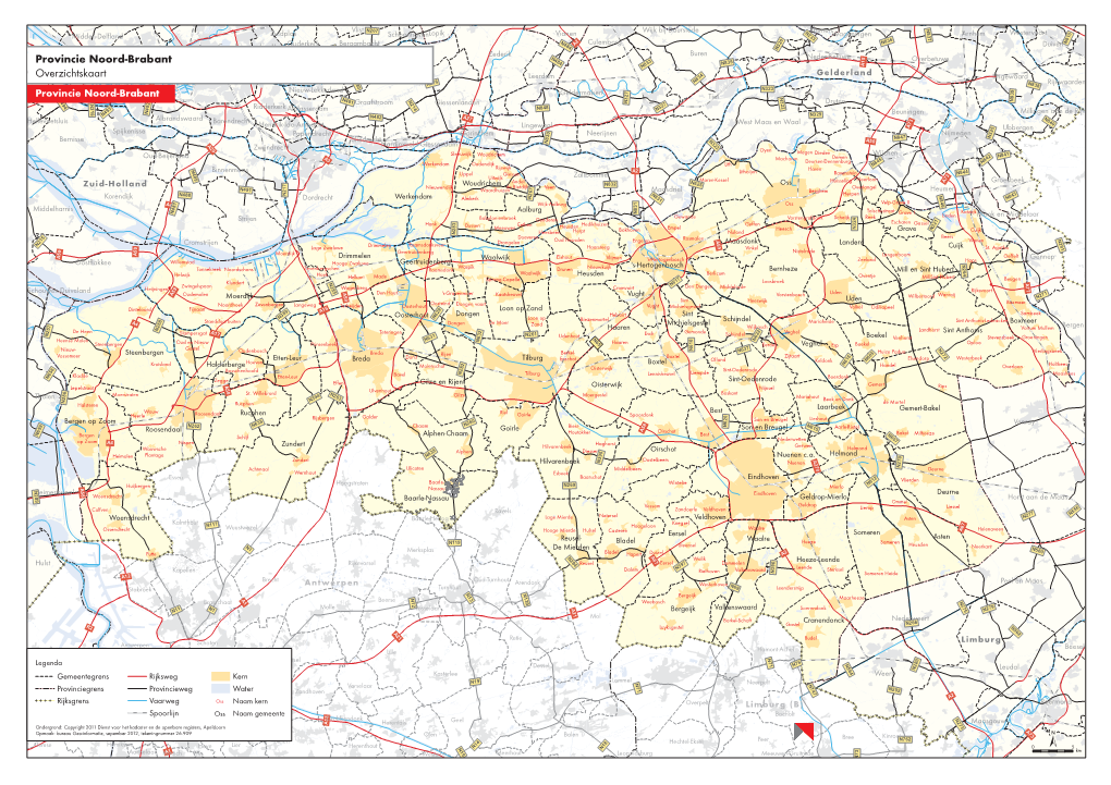 Provincie Noord-Brabant Overzichtskaart