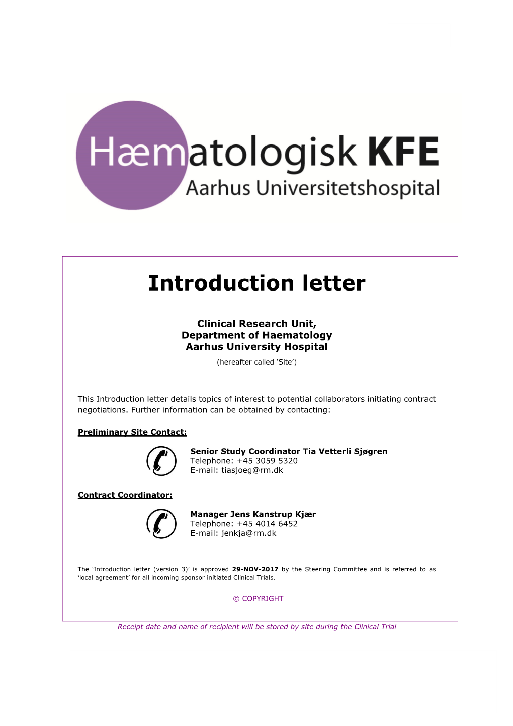 Introduction Letter