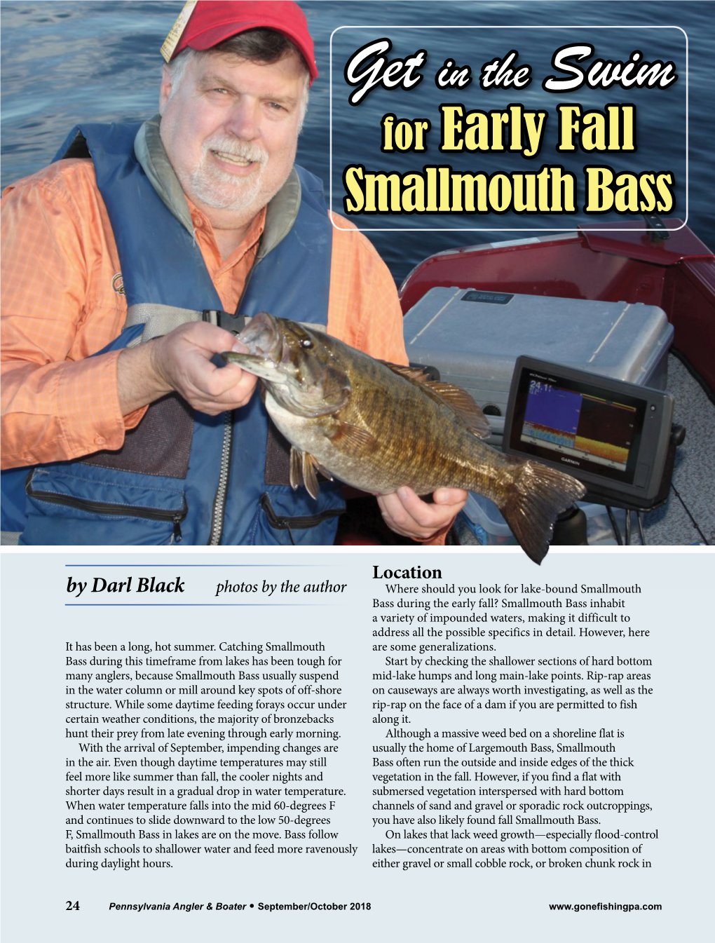 For Early Fall Smallmouth Bass