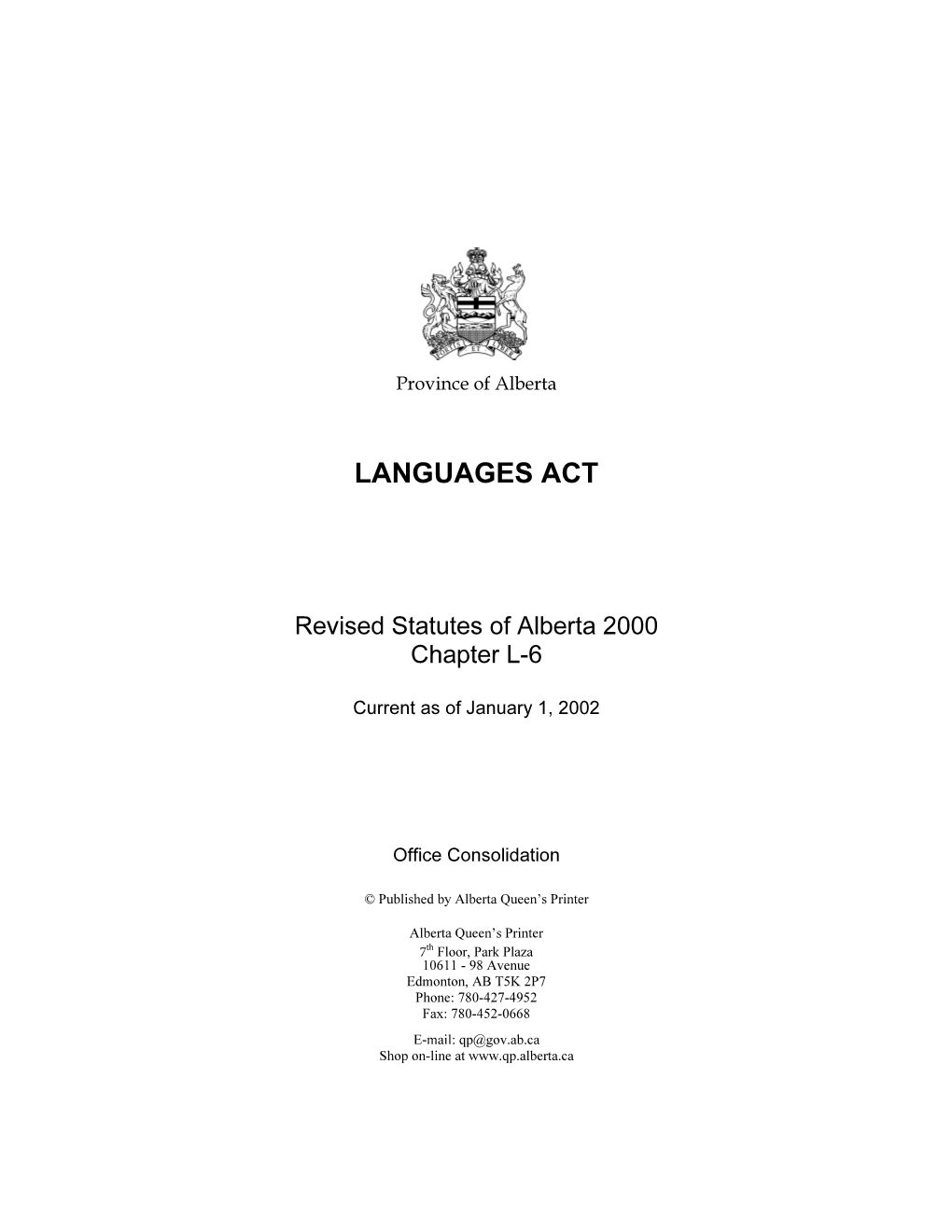 Languages Act