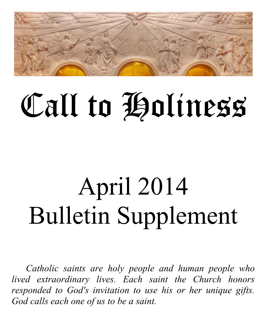 Call to Holiness