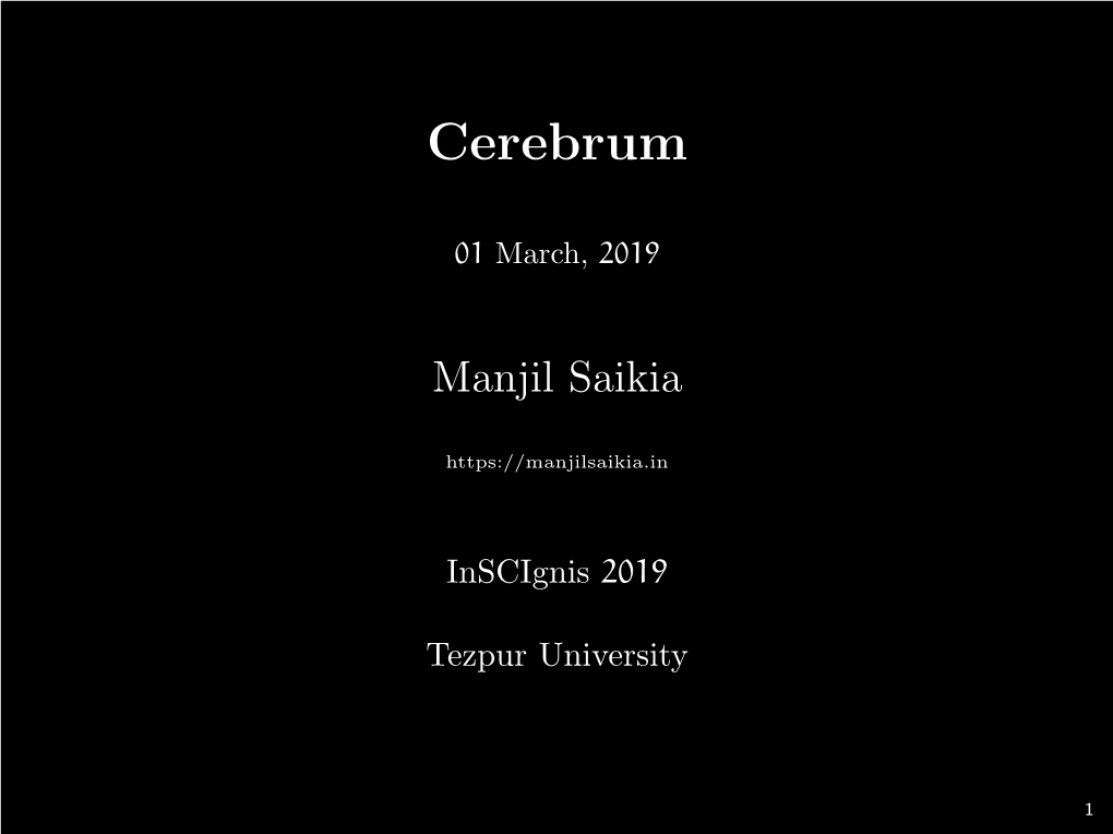 Cerebrum, 2019