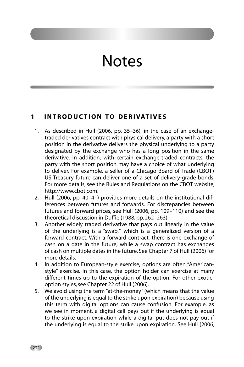 1 Introduction to Derivatives
