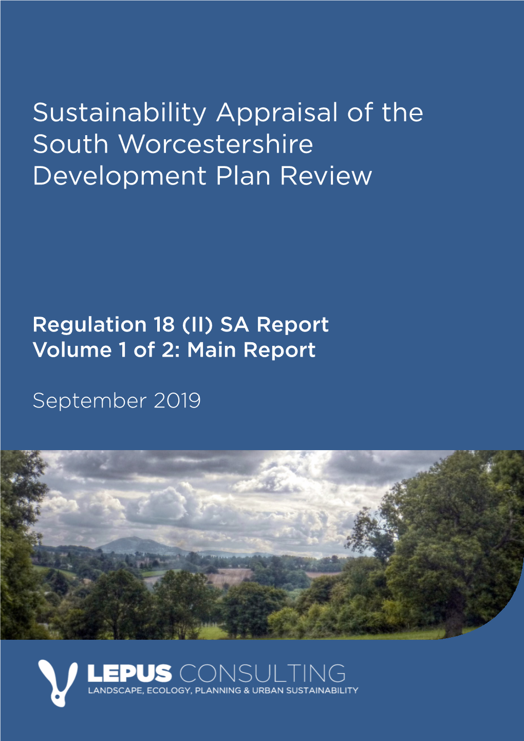 Sustainability Appraisal of the South Worcestershire Development Plan Review