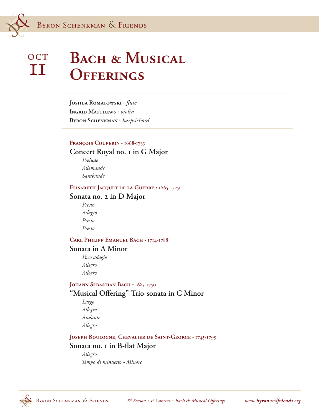 Bach & Musical Offerings
