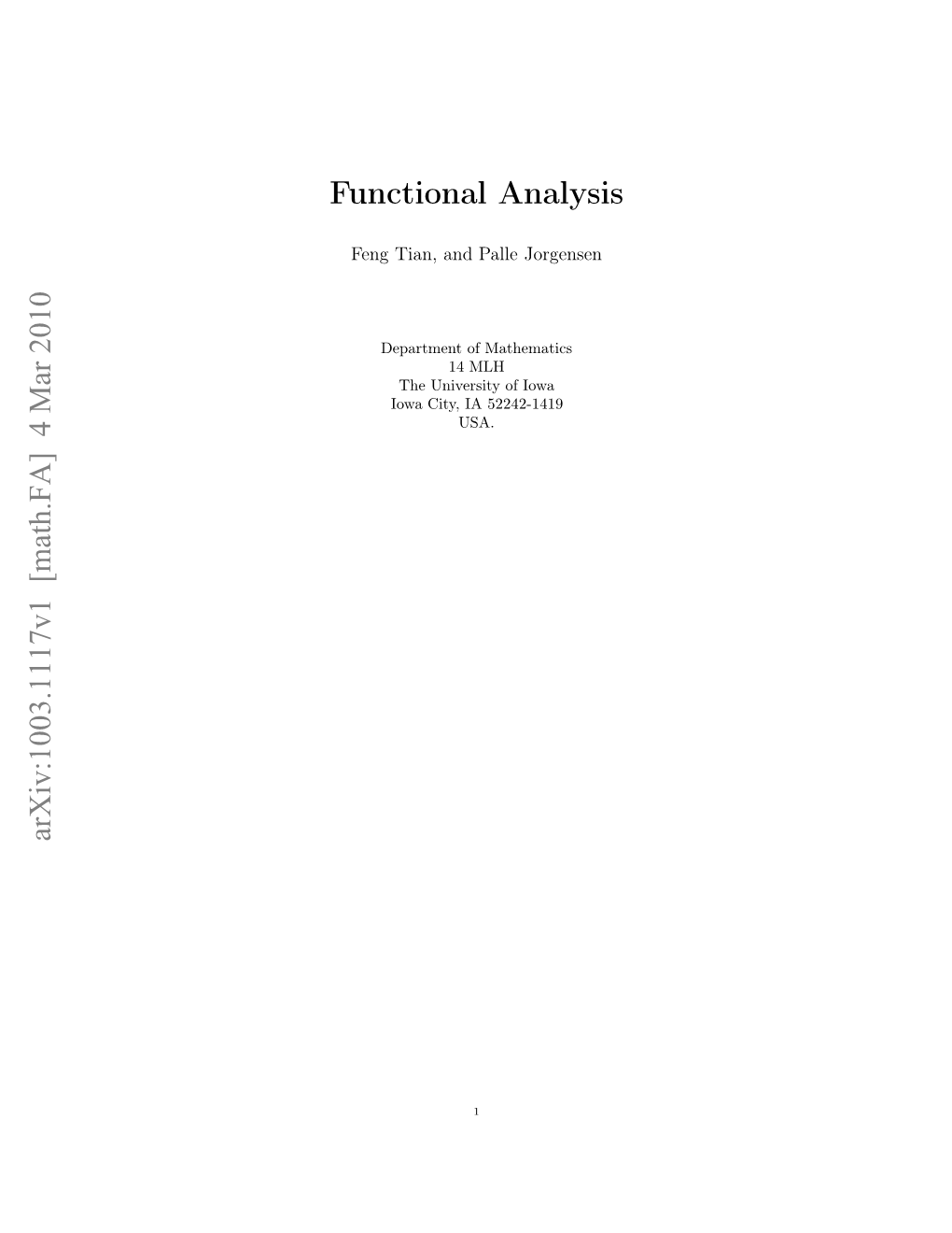 Functional Analysis