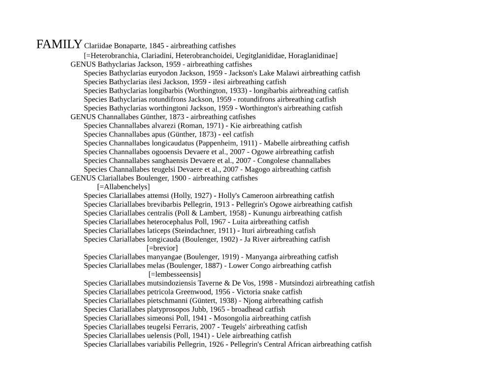 Family-Clariidae-Overview-PDF.Pdf