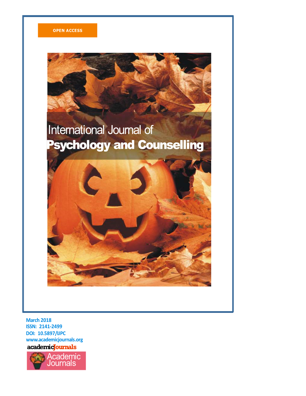 International Journal of Psychology and Counselling