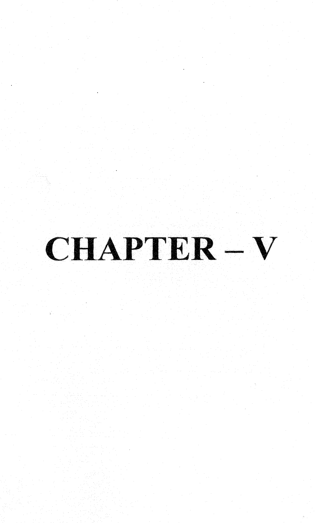 Chapter - V Chapter -V