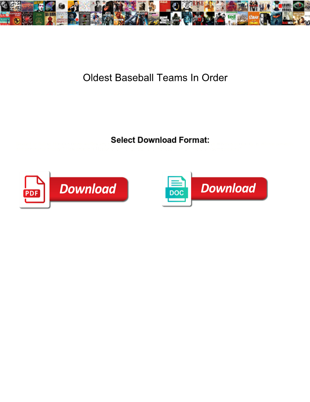 Oldest Baseball Teams in Order