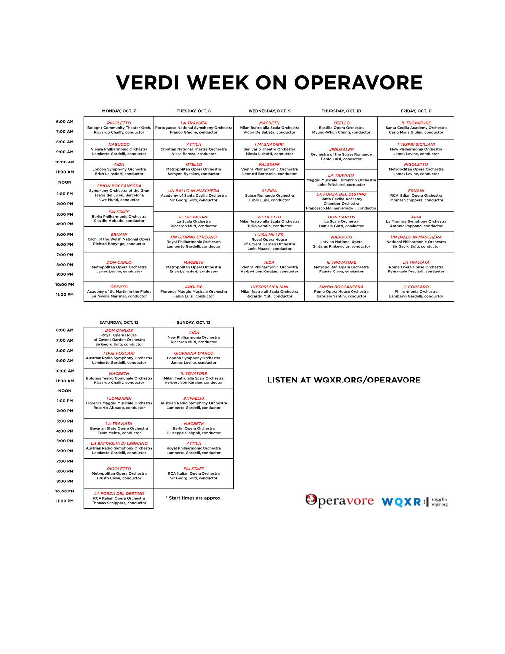 Verdi Week on Operavore