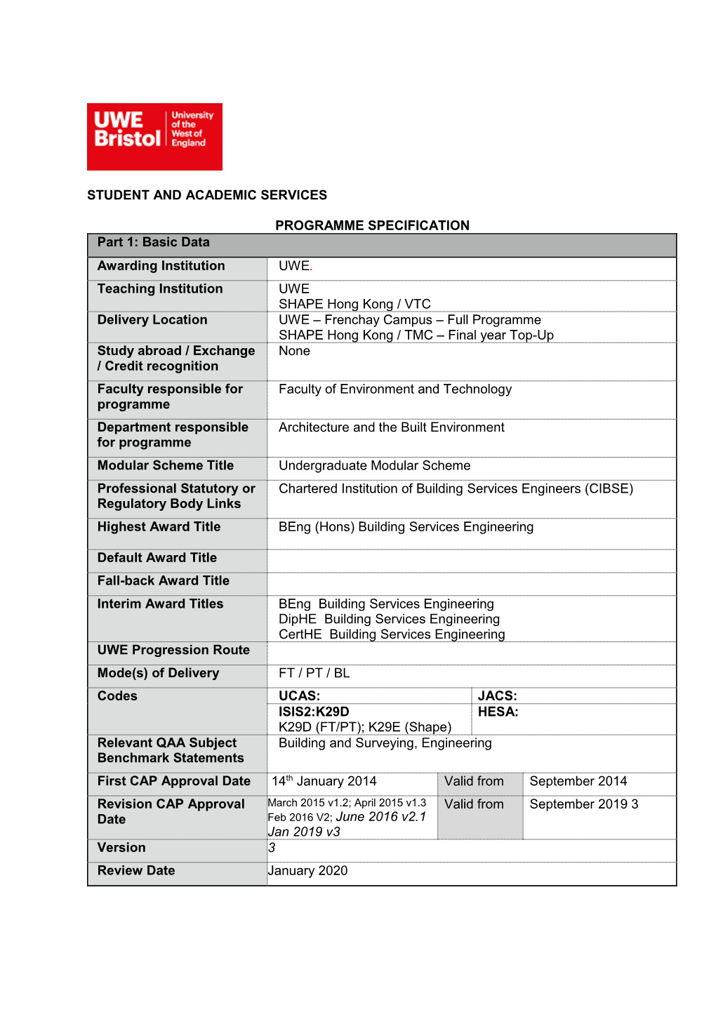 Beng (Hons) Building Services Engineering