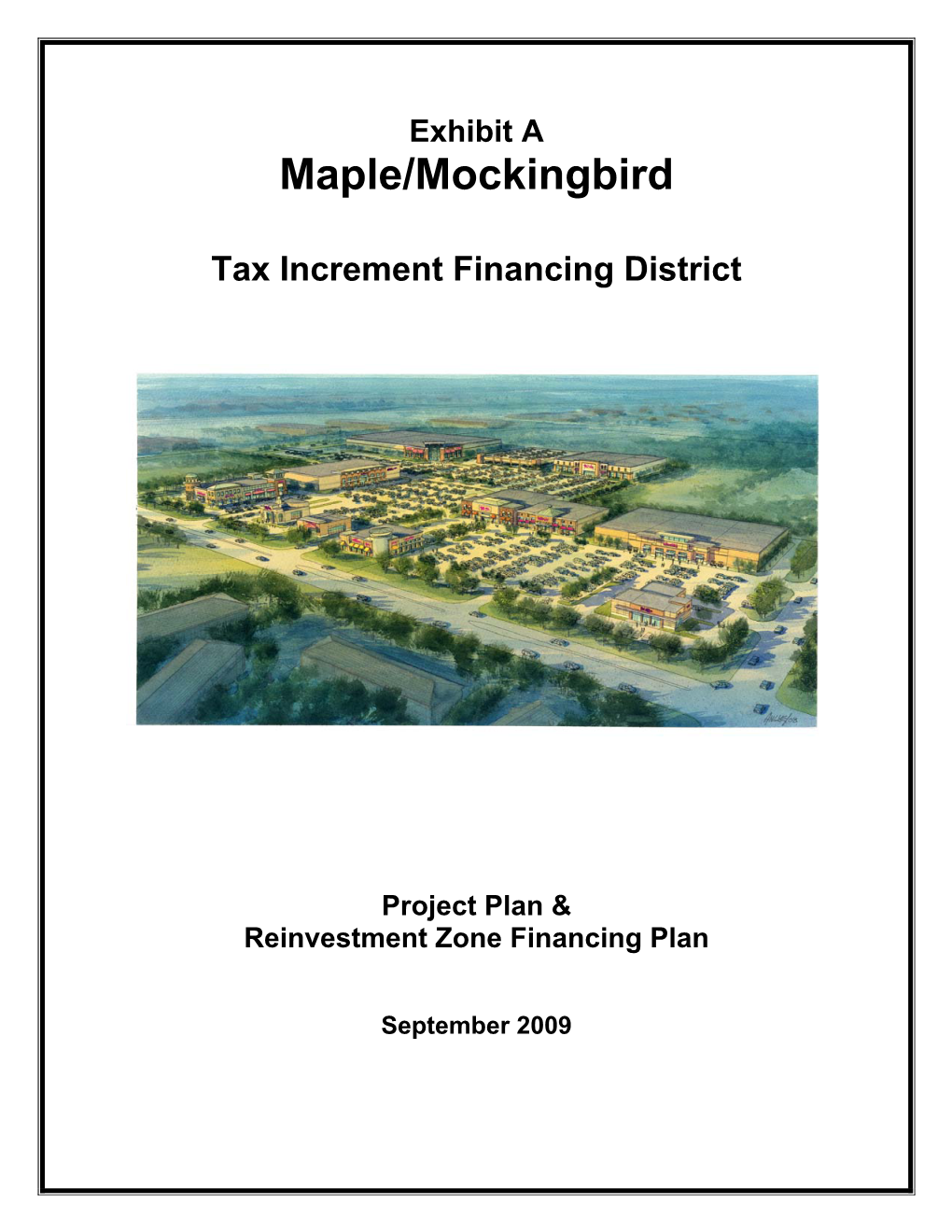 Maple/Mockingbird TIF District Plan