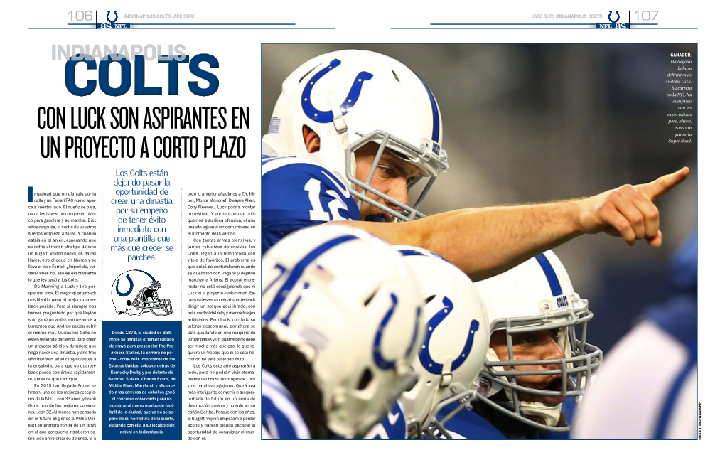 Indianapolis Colts (Afc Sur) (Afc Sur) Indianapolis Colts 107 Nfl Nfl