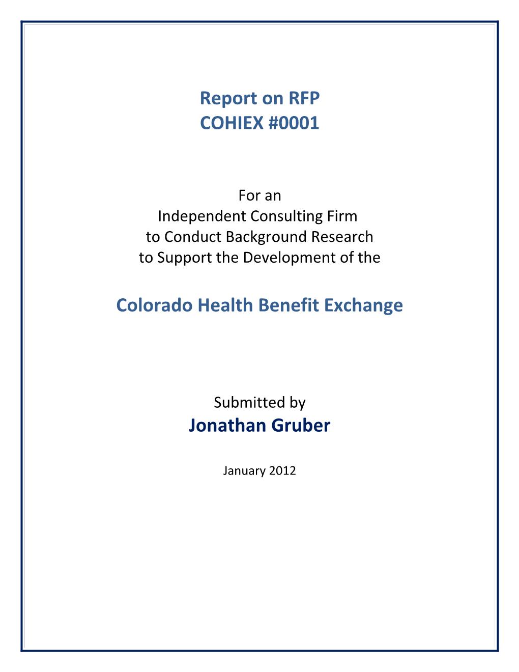 Report on RFP