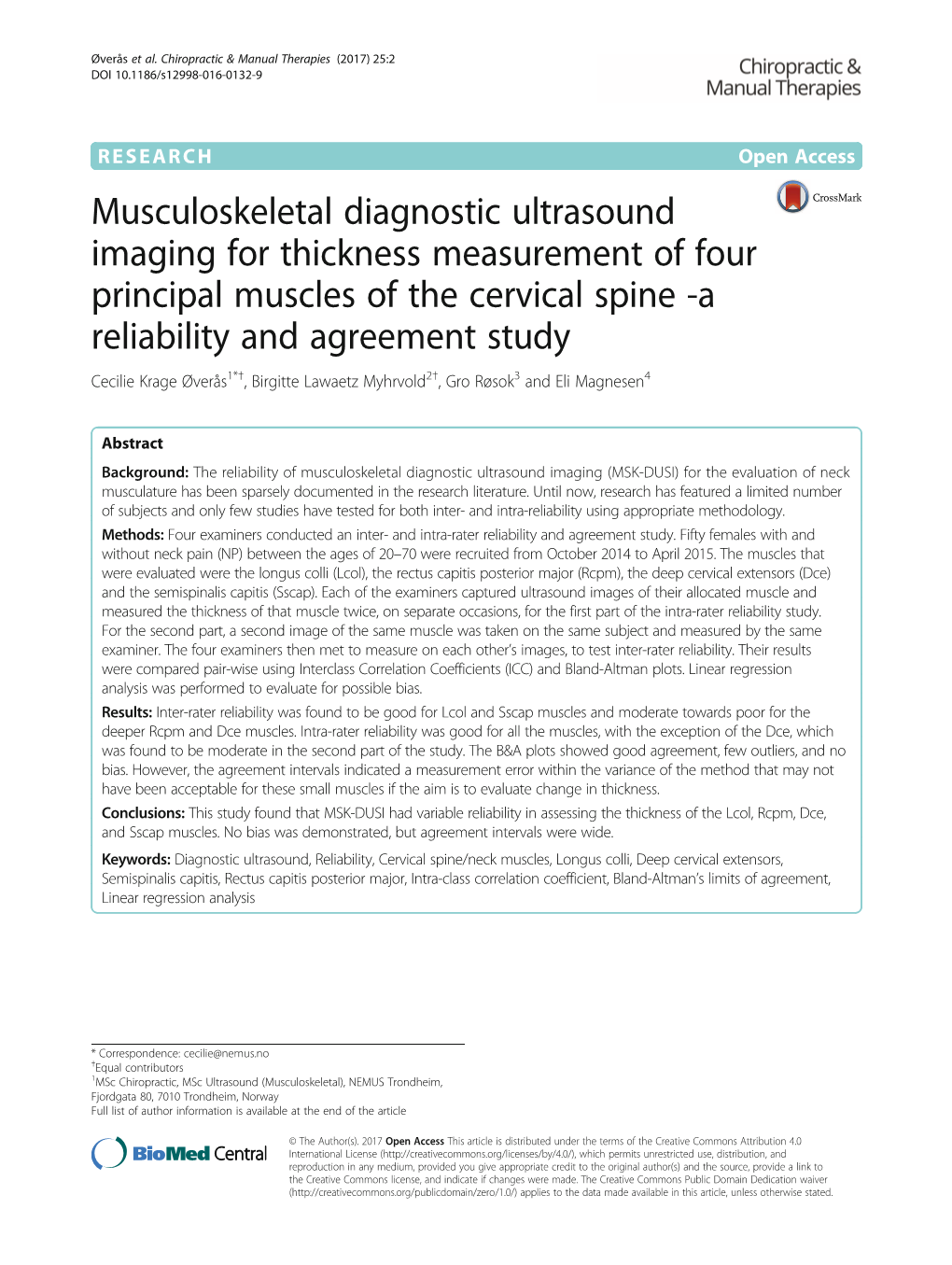 Musculoskeletal Diagnostic Ultrasound