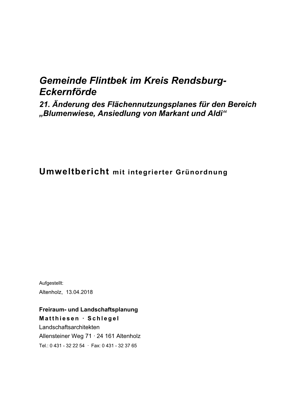 Gemeinde Flintbek Im Kreis Rendsburg- Eckernförde 21