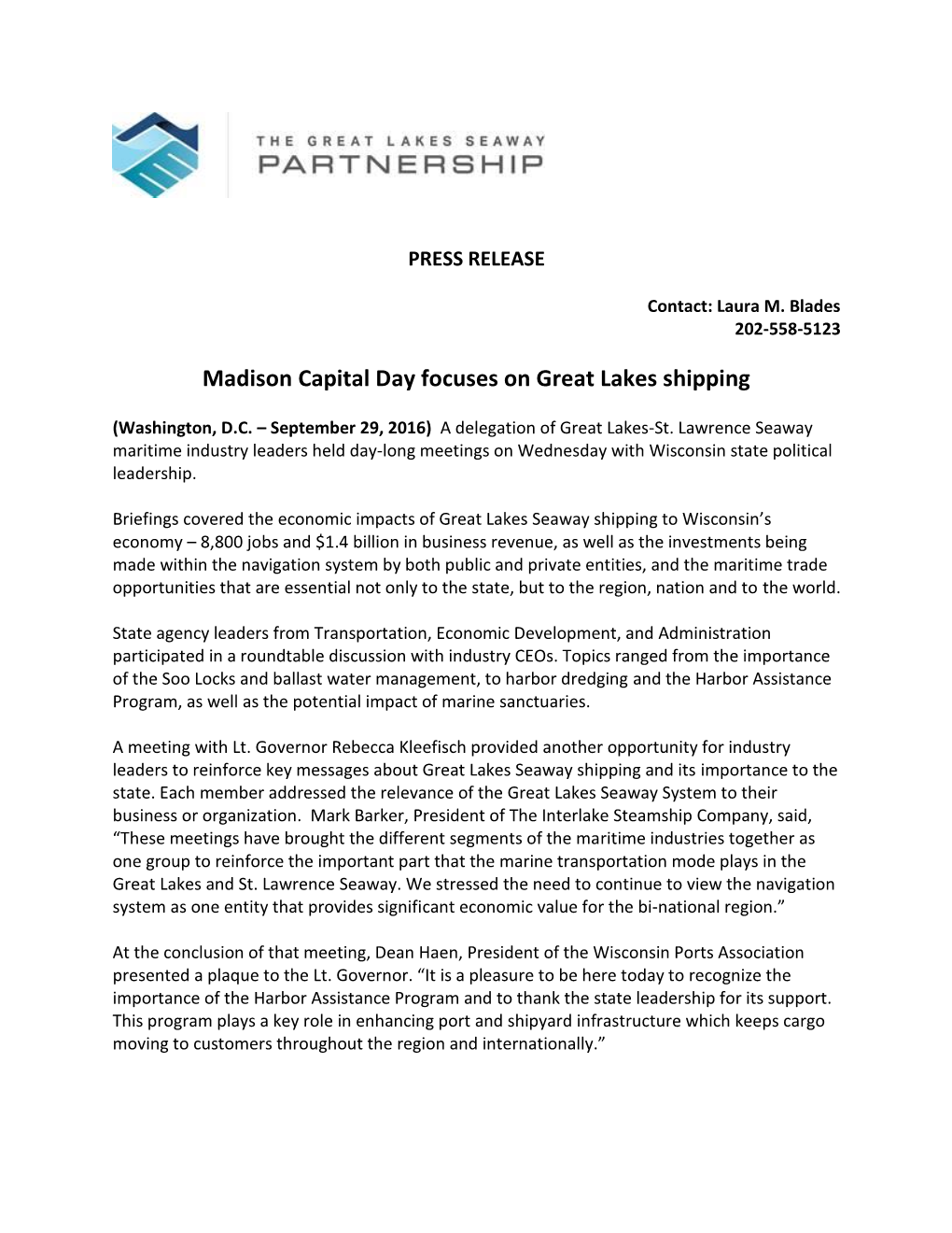 Madison Capital Day Focuses on Great Lakes Shipping