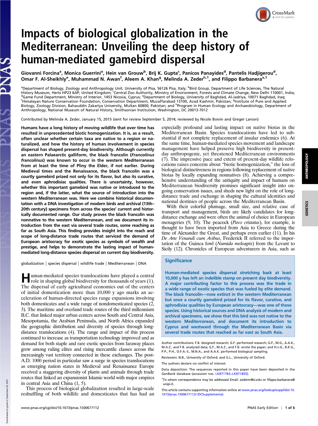 Unveiling the Deep History of Human-Mediated Gamebird Dispersal