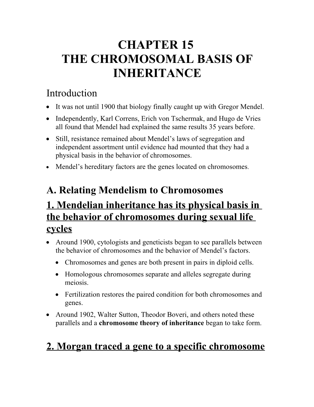 The Chromosomal Basis of Inheritance s2