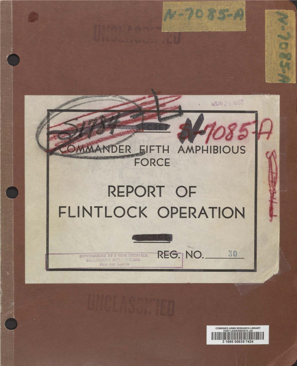 Report of Flintlock Operation