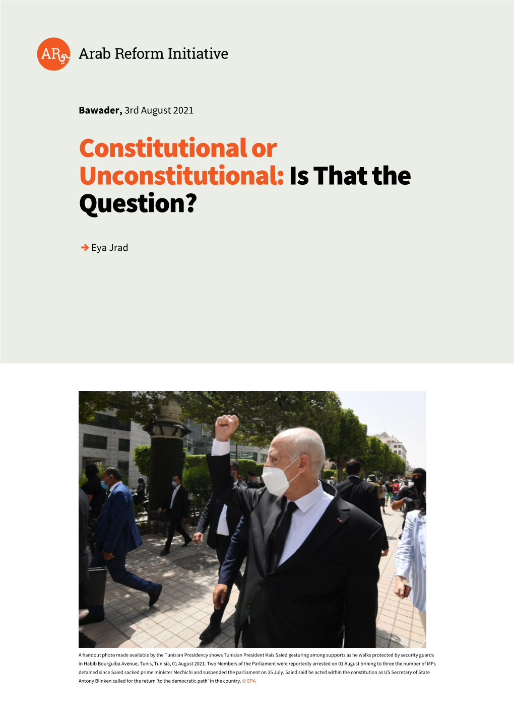 Constitutional Or Unconstitutional: Is That the Question?