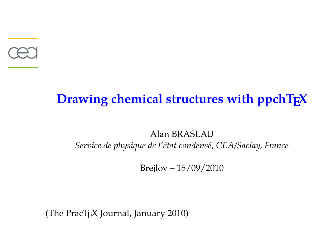 Drawing Chemical Structures with Ppchtex
